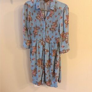 April Cornell Light Blue Floral Dress